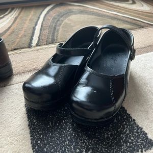 Leather Black Strap Shoes